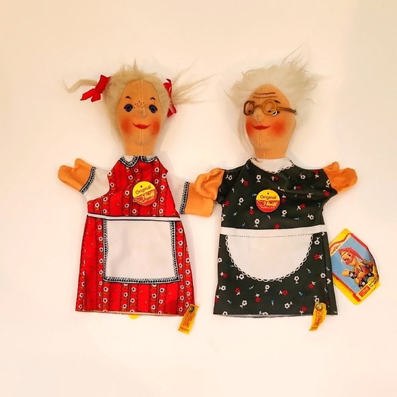Vintage Steiff Puppets Gretel & Grandma - Picture 1 of 6